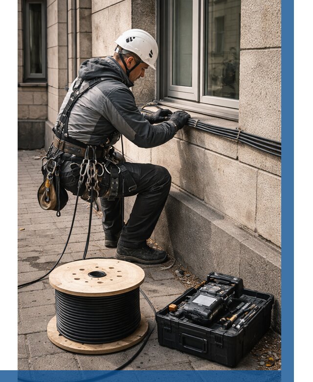 Прокладка оптоволоконного кабеля в Анапе от 831 р. | ВЫСОТНИК-Нпа