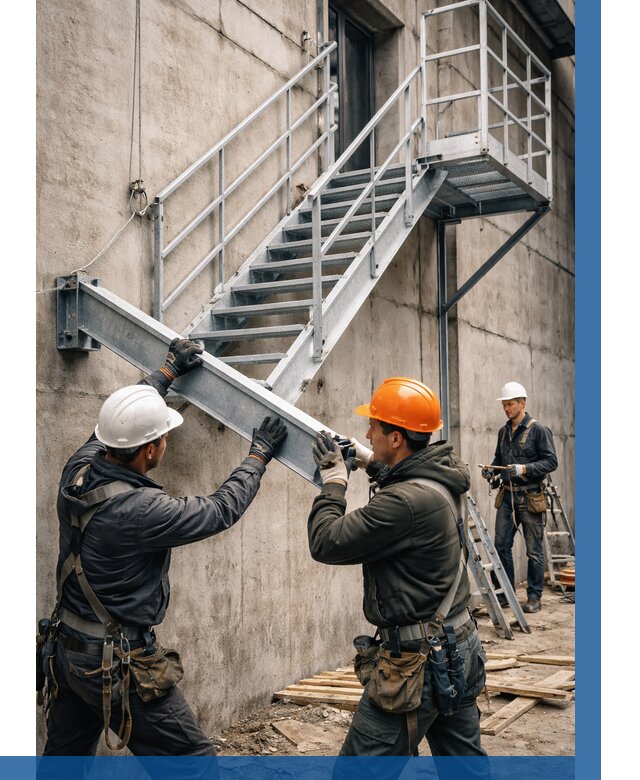 Монтаж металлических лестниц в Анапе от 15576 р. | ВЫСОТНИК-Нпа