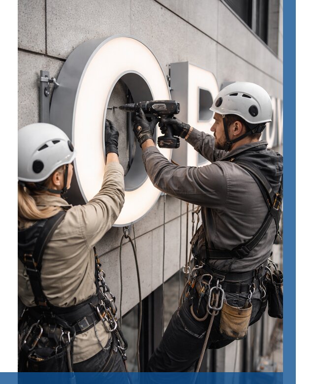 Монтаж световых букв в Анапе от 3115 р. под ключ ВЫСОТНИК-Нпа