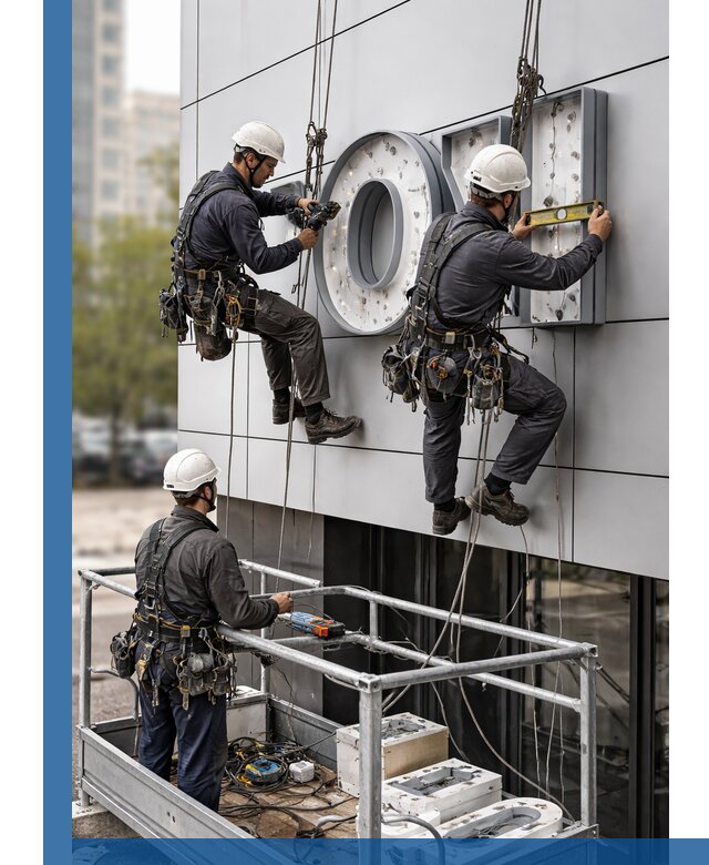 Профессиональный монтаж световых букв в Анапе под ключ