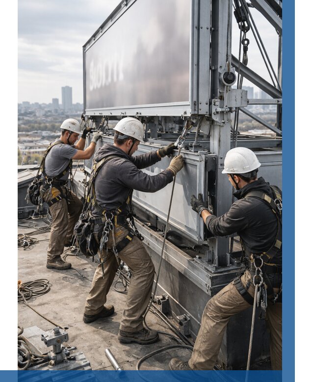 Монтаж крышной рекламной конструкции в Анапе от 62304 р.|ВЫСОТНИК-Нпа