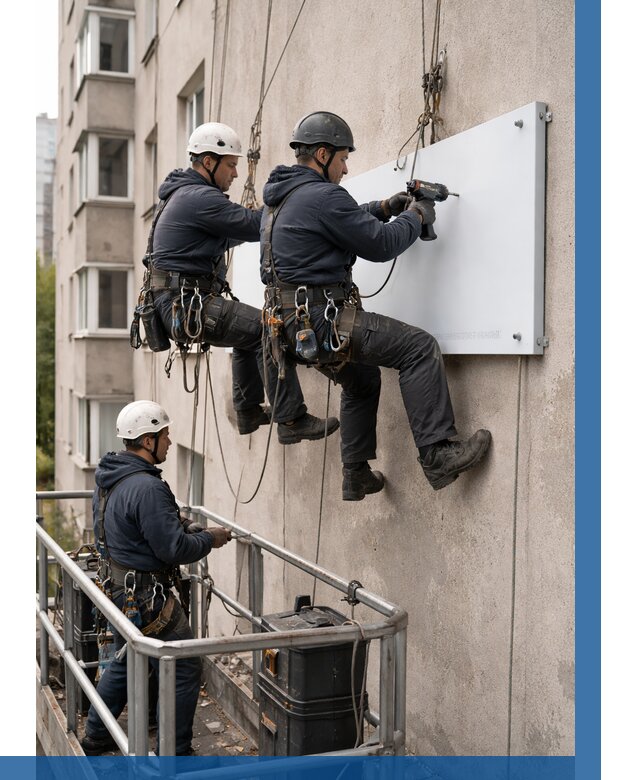 Монтаж табличек и указателей в Анапе от 3634 р. | ВЫСОТНИК-Нпа