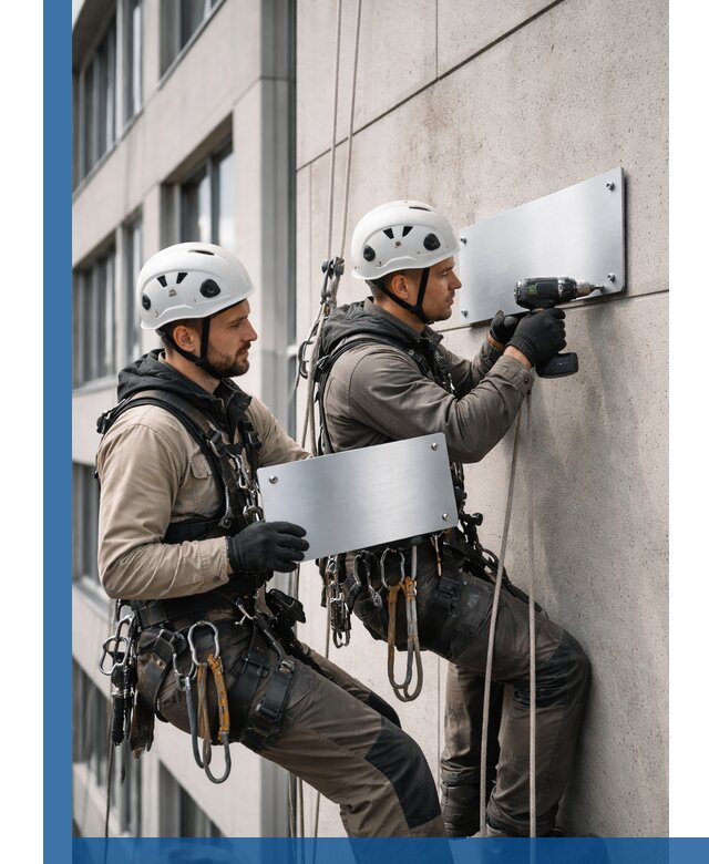 Монтаж табличек и указателей в Анапе для зданий и сооружений