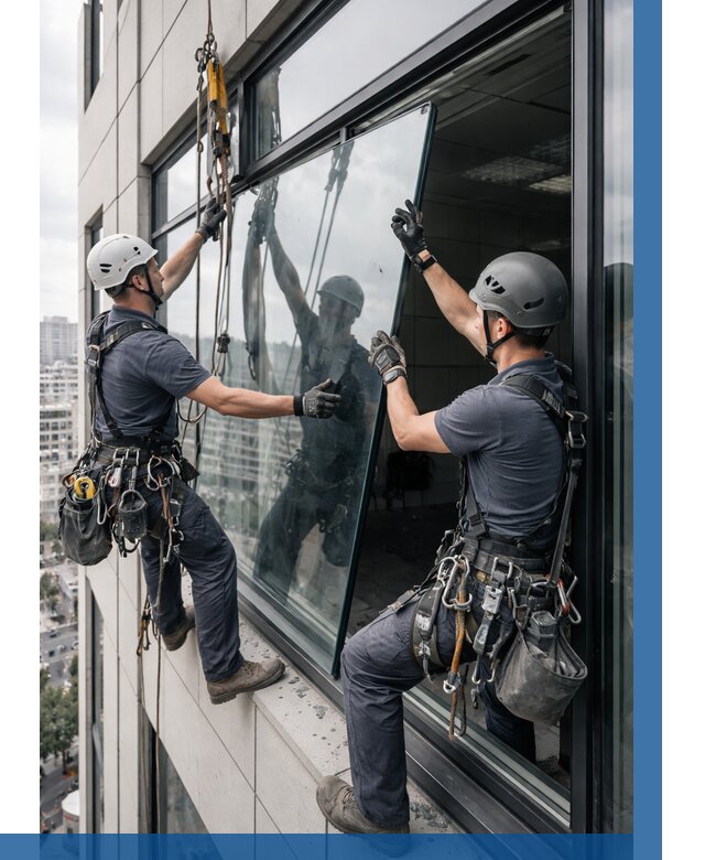 Замена стеклопакетов на высоте в Анапе от 5711 р. | ВЫСОТНИК-Нпа