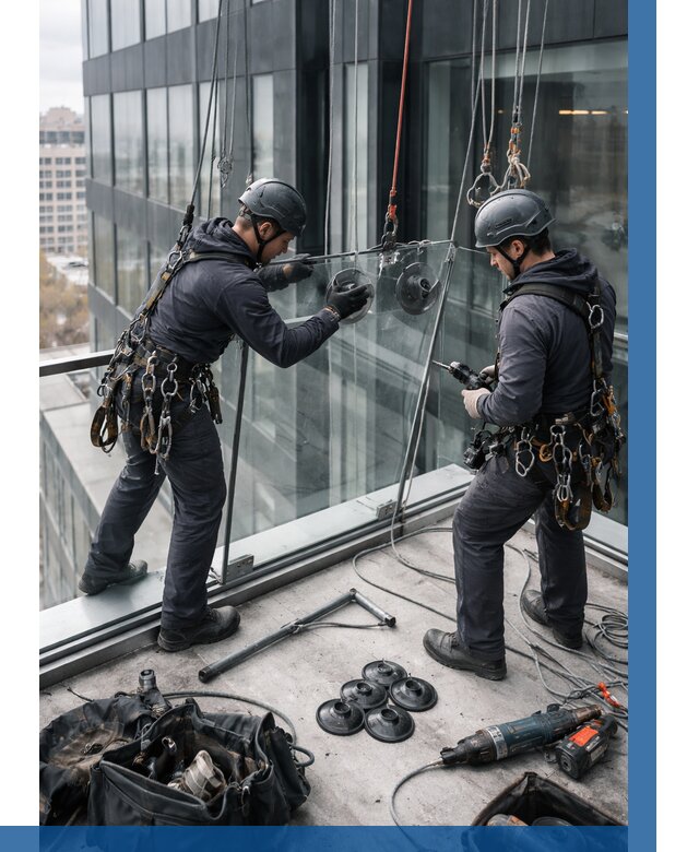 Монтаж стеклянных ограждений в Анапе от 2596 р. | ВЫСОТНИК-Нпа