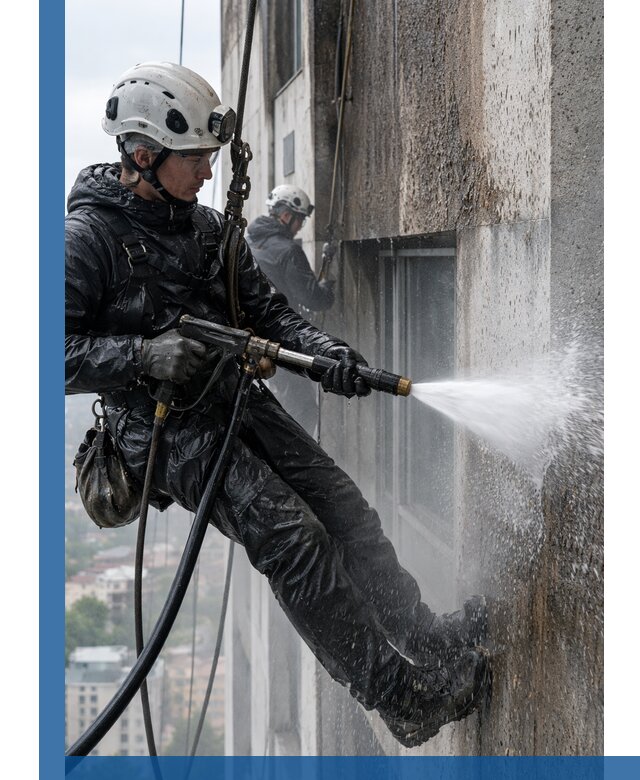 Гидроструйная очистка фасадов и конструкций в Анапе