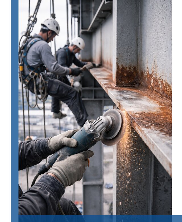 Зачистка металла от ржавчины и подготовка поверхностей в Анапе