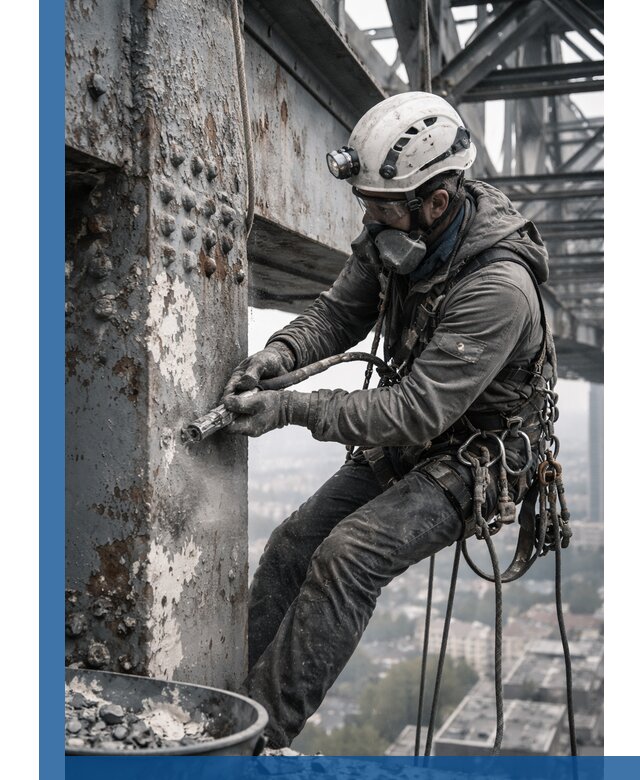 Удаление старой краски с металлических конструкций в Анапе