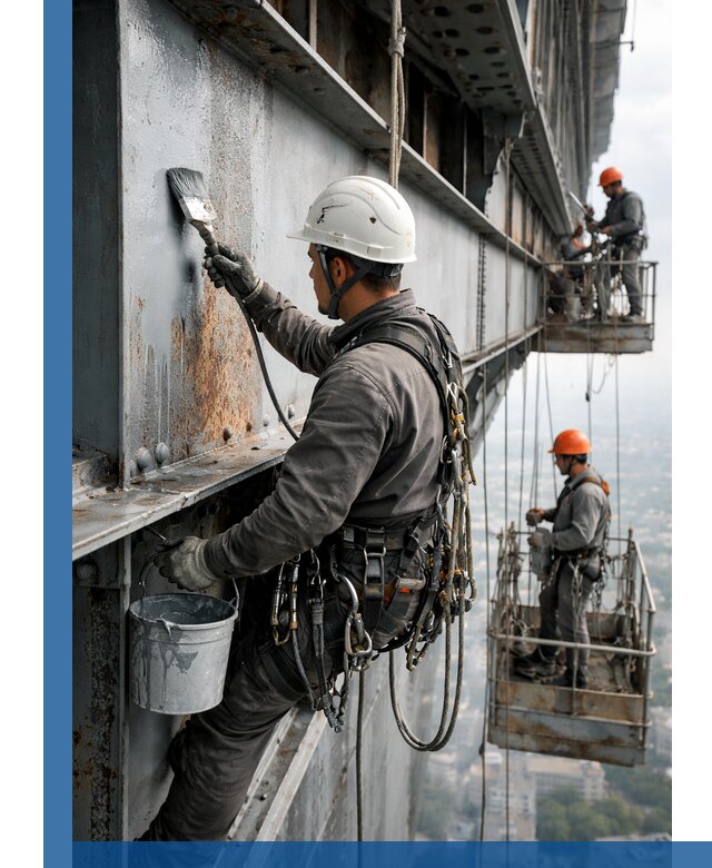 Покраска металлоконструкций на высоте в Анапе профессионально