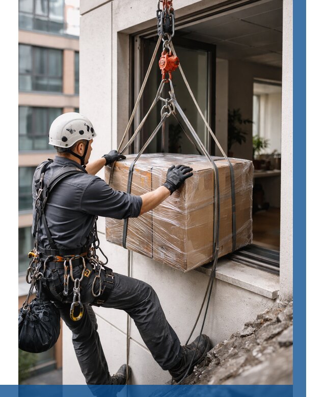 Подъем груза через окно в Анапе от 4673 р. | ВЫСОТНИК-Нпа