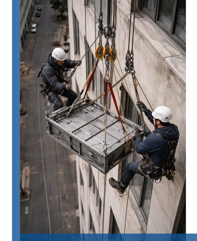 Спуск и подъем грузов по фасаду в Анапе для зданий