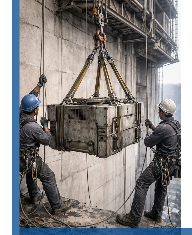 Такелажные работы на высоте, подъем и монтаж грузов в Анапе