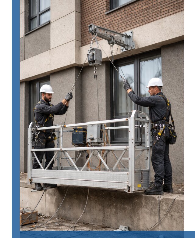 Монтаж и подъем фасадной люльки в Анапе с гарантией безопасности