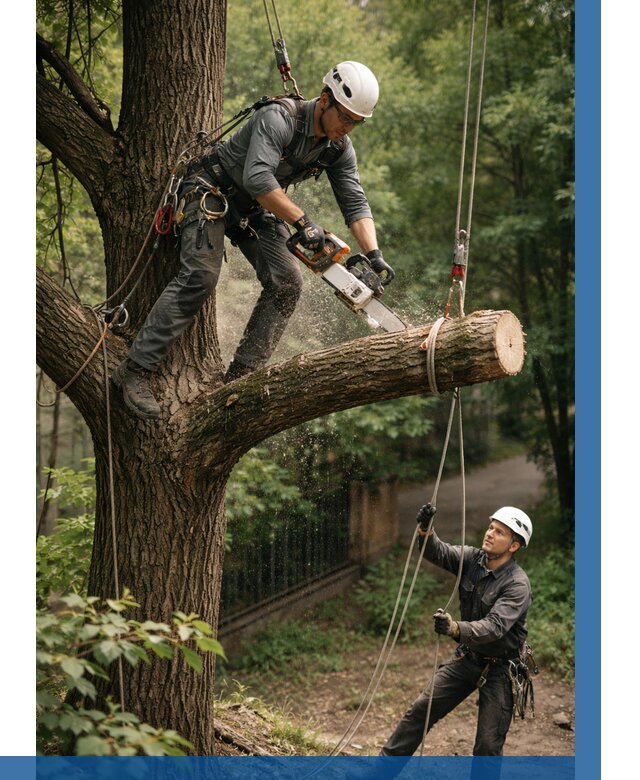 Спил деревьев альпинистами в Анапе от 8307 р. | ВЫСОТНИК-Нпа