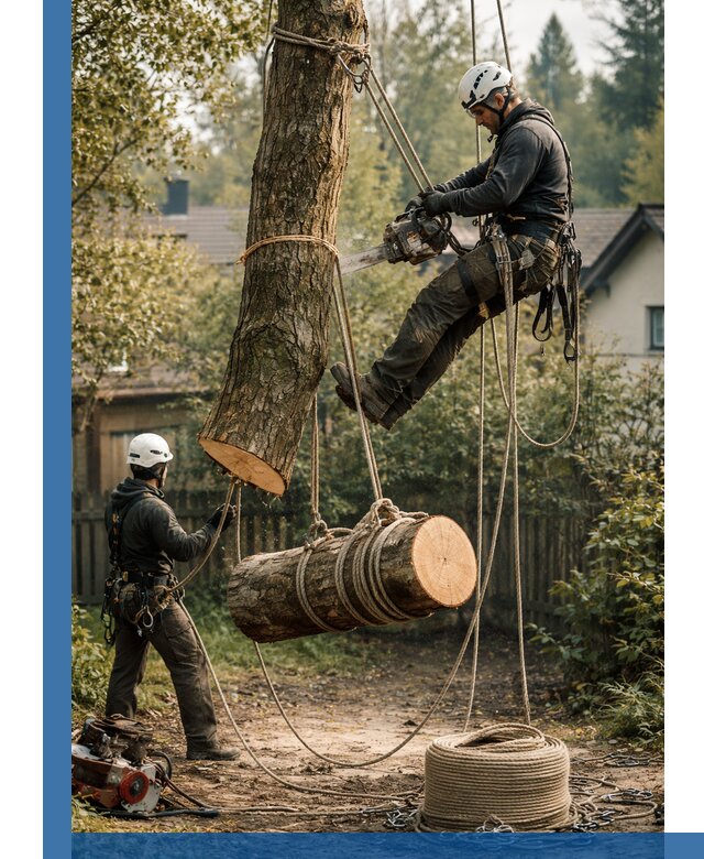 Валка деревьев частями в Анапе, безопасно и аккуратно