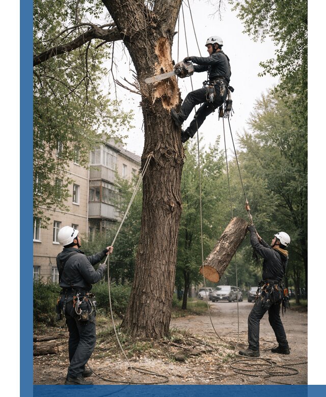 Срочное удаление аварийных деревьев в Анапе с гарантией безопасности