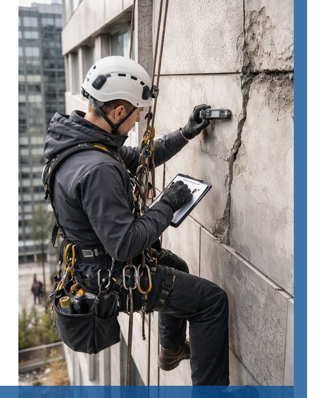 Обследование фасада альпинистами в Анапе от 125 р. | ВЫСОТНИК-Нпа