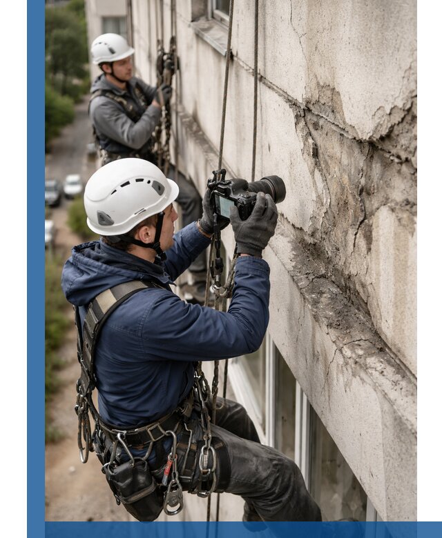 Фотофиксация дефектов фасада с высотной съемкой в Анапе