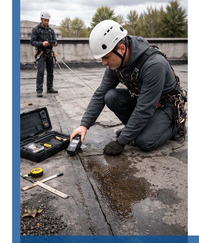 Обследование кровли на протечки и выявление дефектов в Анапе