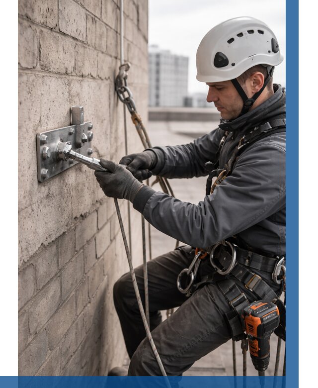 Установка анкерных точек в Анапе от 3634 р. | ВЫСОТНИК-Нпа