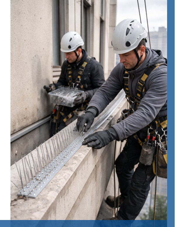 Установка шипов от птиц в Анапе от 883 р. | ВЫСОТНИК-Нпа